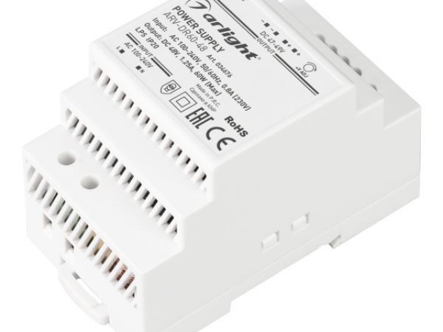 Блок питания ARV-DR60-48 (48V, 1.25A, 60W) (Arlight, IP20 DIN-рейка) фото:2