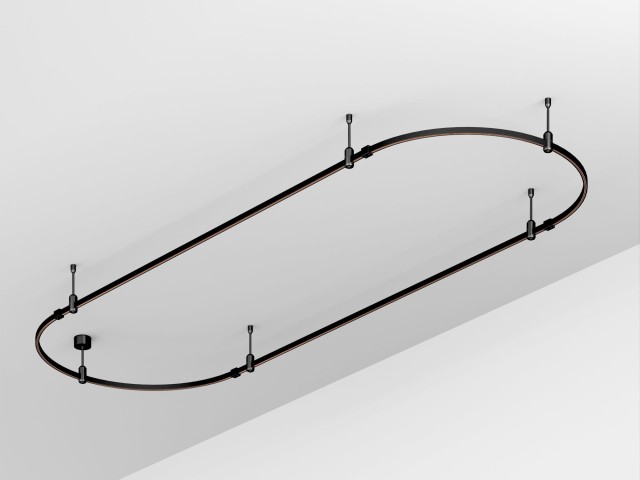 Основание ART-APRIORI-OVAL-ROD-200-3000x1000 (BK) (Arlight, IP20 Металл, 3 года) фото:1