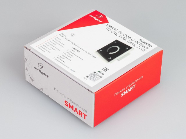 Панель SMART-P4-DIM-G-IN Black (12-24V, 4x3A, Sens, 2.4G) (Arlight, IP20 Пластик, 5 лет) фото:4