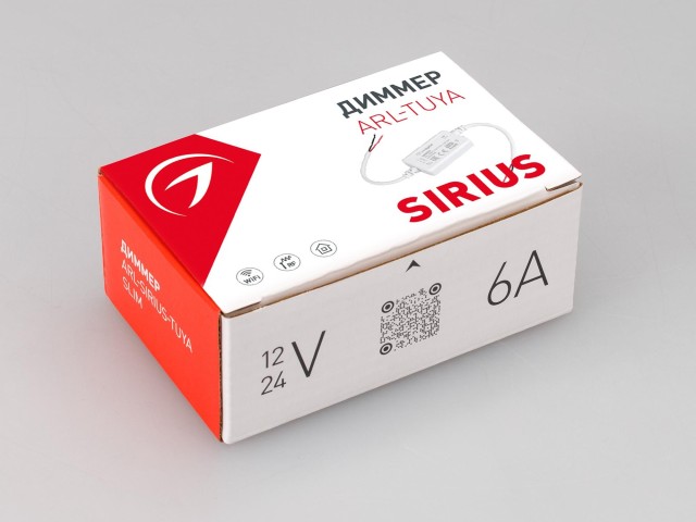 Диммер ARL-SIRIUS-TUYA-RGBW-SUF Slim (12-24V, 4x1.5A, 2.4G) (Arlight, IP20 Пластик, 3 года) фото:1