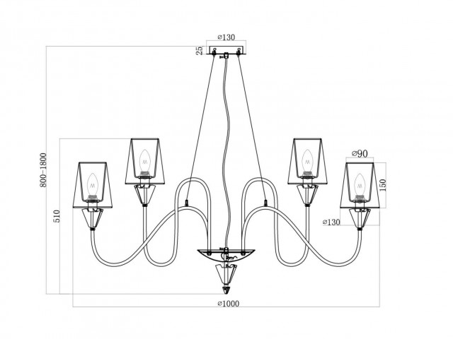 Люстра Maytoni MOD078PL-09CH фото:2