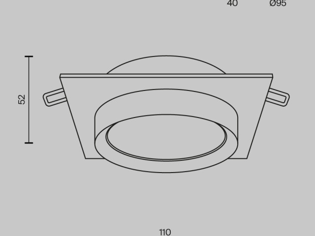Встраиваемый светильник Technical DL086-GX53-SQ-B фото:8
