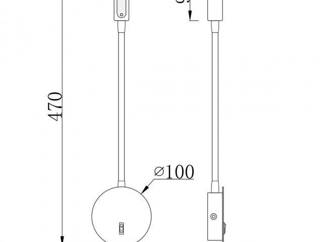 Настенный светильник (бра) Technical C035WL-L3W3K фото:1