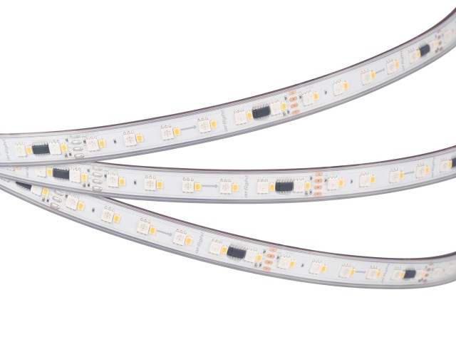 Лента герметичная SPI-P-BA120-14mm 24V RGBW-Day-PX6-BPT (16 W/m, IP66, 5060/2835, 5m) (Arlight, бегущий огонь) фото:5