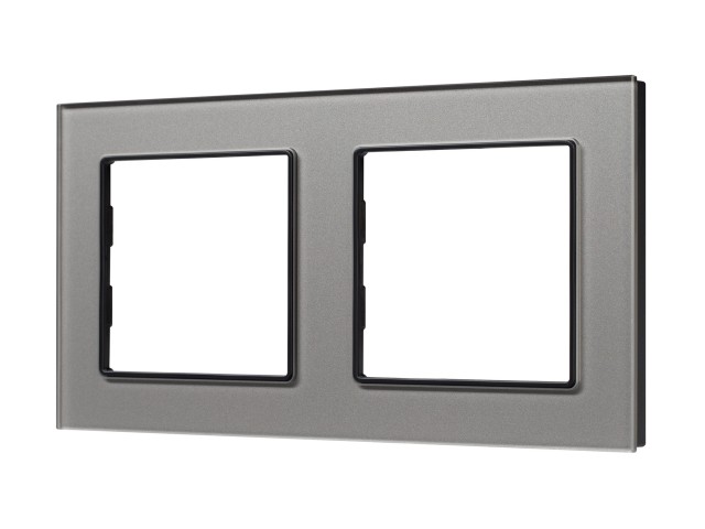Рамка стеклянная FRM-GLARE-GS-2-GR (Arlight, -) фото:1