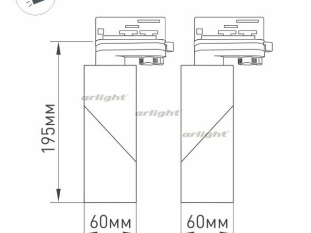 Светильник LGD-TWIST-TRACK-4TR-S60x60-12W Day4000 (WH-BK, 30 deg) (Arlight, IP40 Металл, 3 года) фото:11