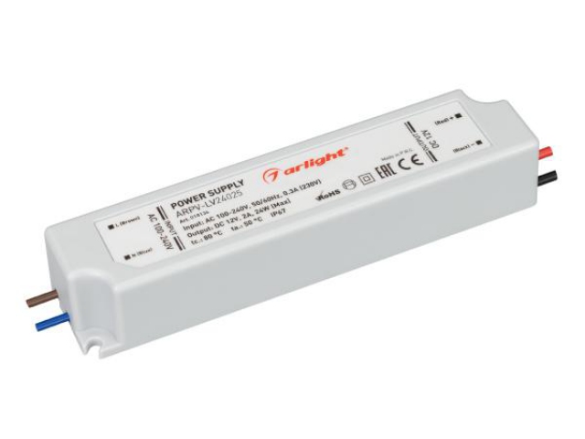 Блок питания ARPV-LV24025 (24V, 1.0A, 24W) (Arlight, IP67 Пластик, 2 года) фото:3