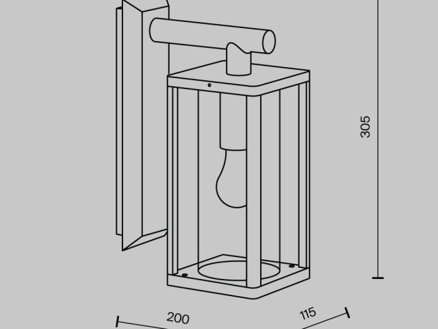 Уличный настенный светильник Outdoor O452WL-01GF1 фото:14