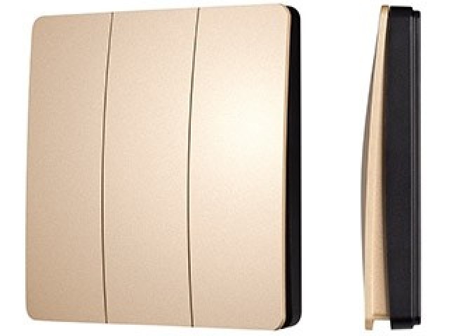 INTELLIGENT ARLIGHT Кнопочная панель KINETIC-801-22-3G-WP-SUF Gold (No battery, IP67, 433Mhz) (IARL, IP67 Пластик, 3 года) фото:1