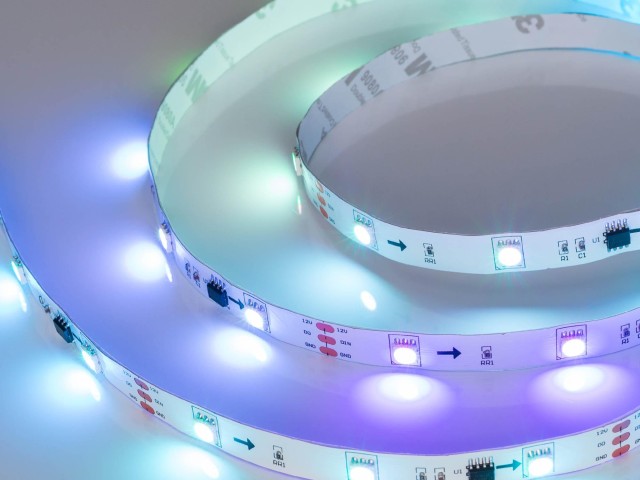Лента SPI-5000-5060-30 12V Cx3 RGB (10mm, 7.2W/m, IP20) (Arlight, бегущий огонь) фото:1
