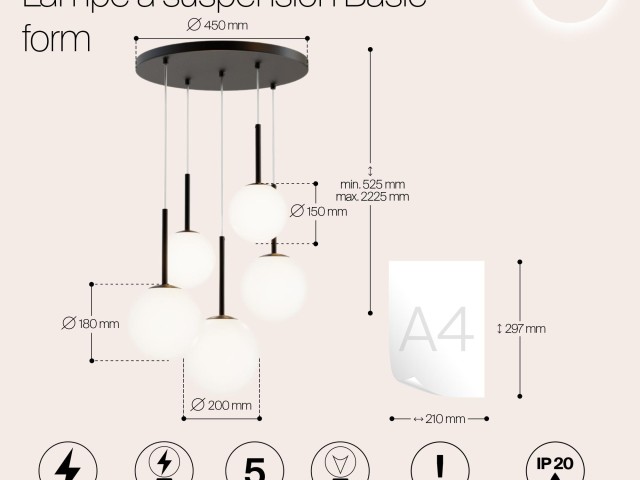 Подвесной светильник Maytoni MOD321PL-05B фото:19