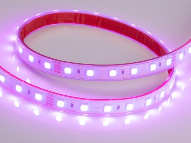 Лента RTW 2-5000P 24V RGB 2x (5060, 300 LED, LUX) (Arlight, 14.4 Вт/м, IP66) фото:4