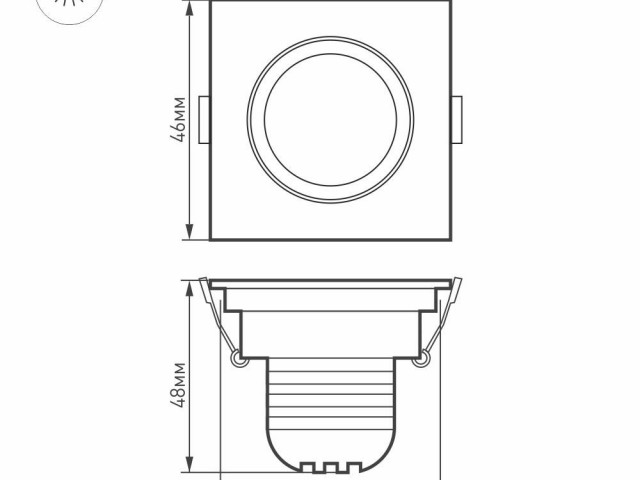 Светодиодный светильник LTM-S46x46WH 3W Day White 30deg (Arlight, IP40 Металл, 3 года) фото:10