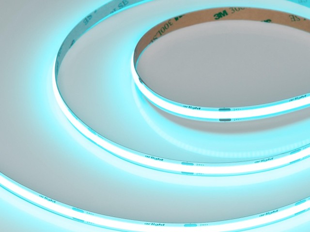Лента COB-X480-8mm 24V Mint Blue (8 W/m, IP20, 5m) (Arlight, -) фото:1