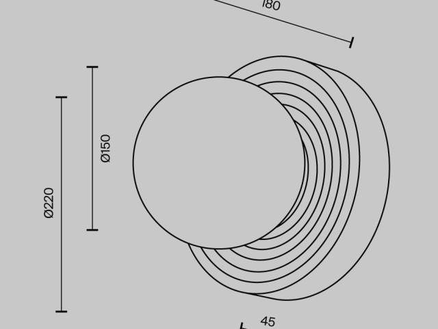 Настенный светильник (бра) Maytoni MOD403WL-01BG фото:1