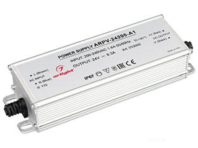 Блок питания ARPV-24200-A1 (24V, 8.3A, 200W) (Arlight, IP67 Металл, 3 года) фото:7