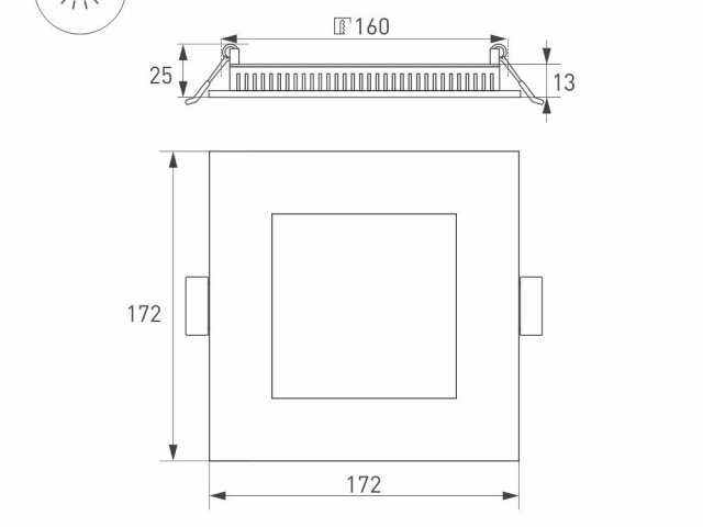 Светильник DL-172x172M-15W Day White (Arlight, IP40 Металл, 3 года) фото:6