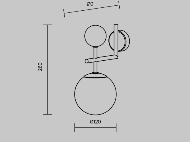Настенный светильник (бра) Maytoni MOD436WL-01BS фото:13