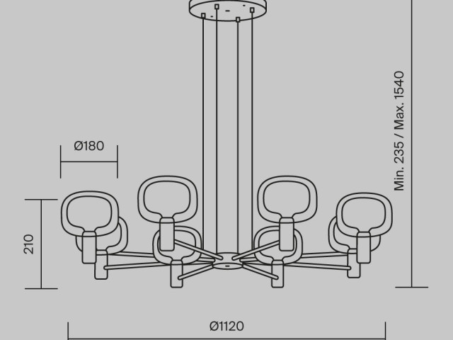 Подвесной светильник Maytoni MOD411PL-08G фото:19