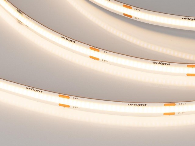 Лента COB-X480-8mm 24V Warm3500 (8 W/m, IP20, CSP, 5m) (Arlight, -) фото:2