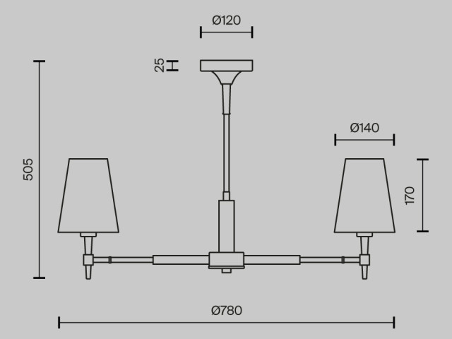 Потолочный светильник Maytoni H001CL-05BS фото:24
