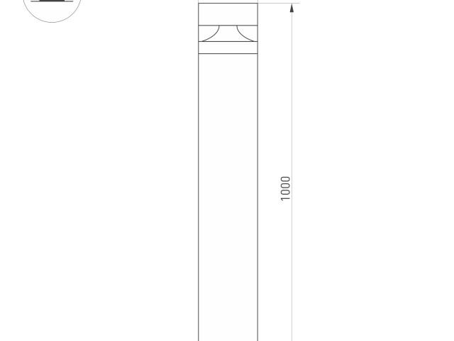Светильник LGD-GUIDE-BOLL-H1000-20W Warm3500-MIX (GR, 280 deg, 230V) (Arlight, IP65 Металл, 5 лет) фото:1