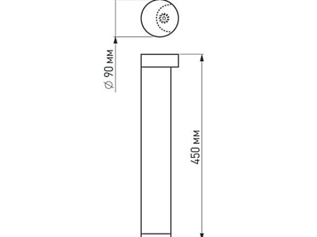Светильник LGD-Path-Round90-H450B-7W Warm White (Arlight, IP54 Металл, 3 года) фото:8