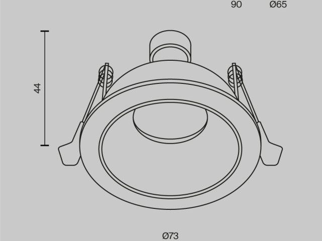 Встраиваемый светильник Technical DL126-GU10-B фото:1