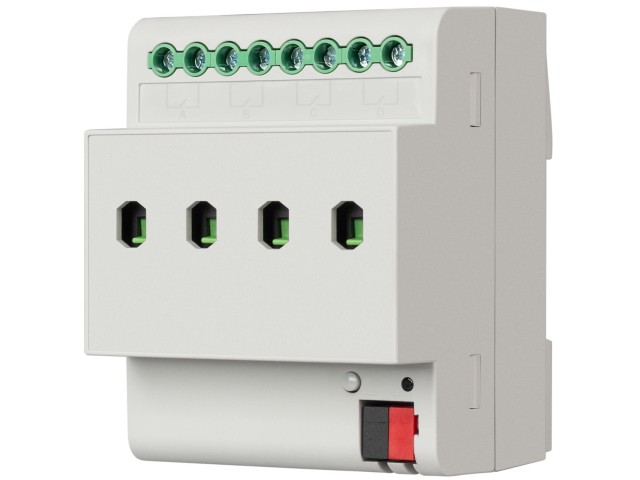 INTELLIGENT ARLIGHT Релейный модуль KNX-7043-82-DRO-DIN (BUS, 4x16А, KNX Secure) (IARL, IP20 Пластик, 2 года) фото:1
