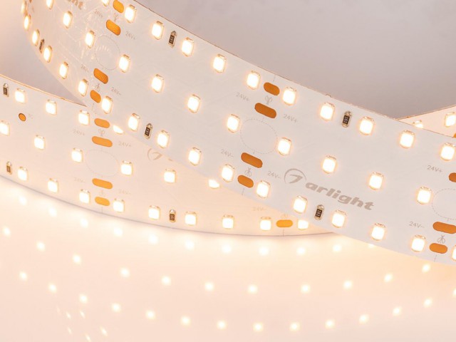 Лента S2-2500 24V Warm 2700K 34mm (2835, 280 LED/m, LUX) (Arlight, 25 Вт/м, IP20) фото:8