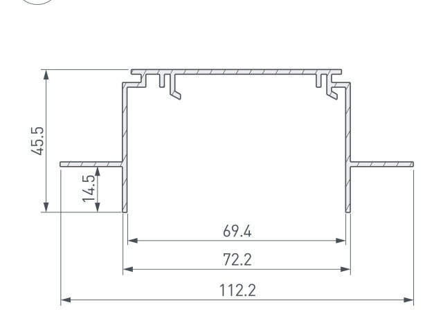 Профиль-держатель TEK-POWER-RW70F-GH13-2000 (Arlight, Алюминий) фото:7