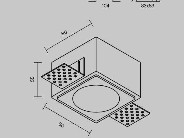 Встраиваемый светильник Technical DL123-GU10-01-W фото:1