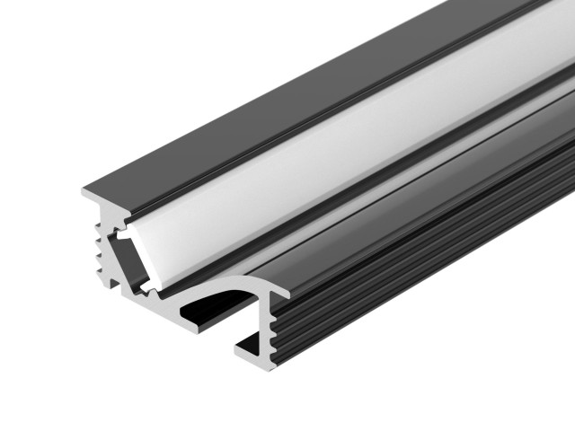 Профиль SL-BEVEL-W21-F-2000 ANOD BLACK (Arlight, Алюминий) фото:3