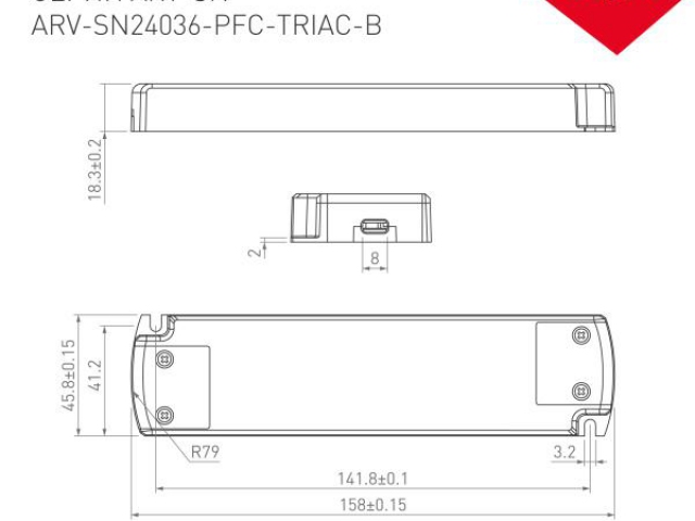 Блок питания ARV-SN24036-PFC-TRIAC-B (24V, 1.5A, 36W) (Arlight, IP20 Пластик, 3 года) фото:3