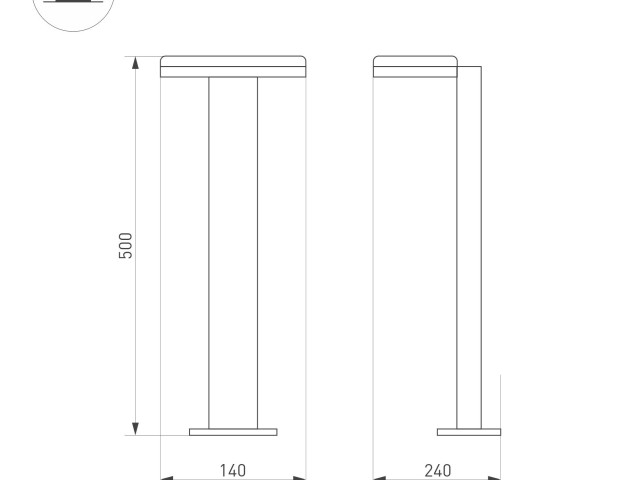 Светильник LGD-TENT-BOLL-H500-9W Warm3000 (GR, 110 deg, 230V) (Arlight, IP65 Металл, 3 года) фото:1