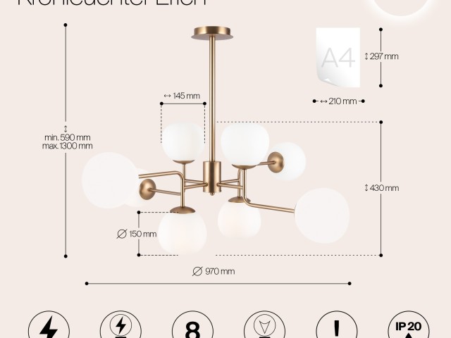 Люстра Maytoni MOD221-PL-08-G фото:22