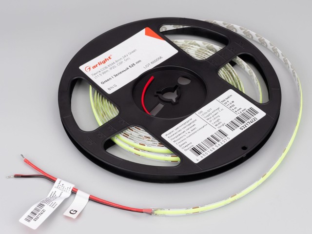 Лента COB-X544-8mm 24V Green (11.5 W/m, IP20, CSP, 5m) (Arlight, -) фото:1