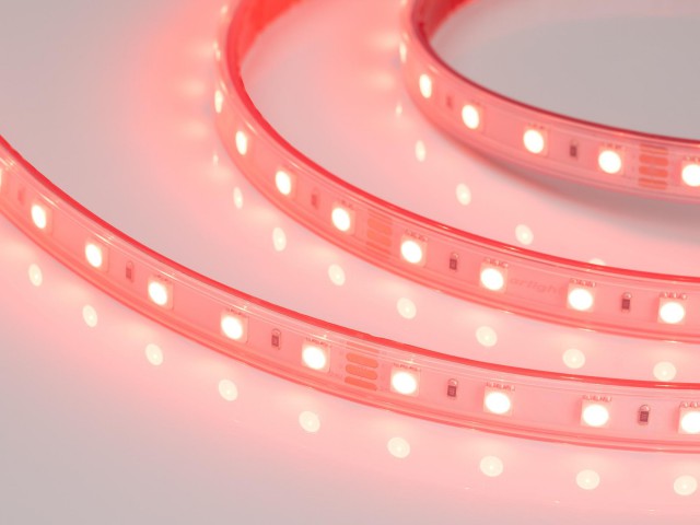 Лента RTW 2-5000P 24V RGB 2x (5060, 300 LED, LUX) (Arlight, 14.4 Вт/м, IP66) фото:11