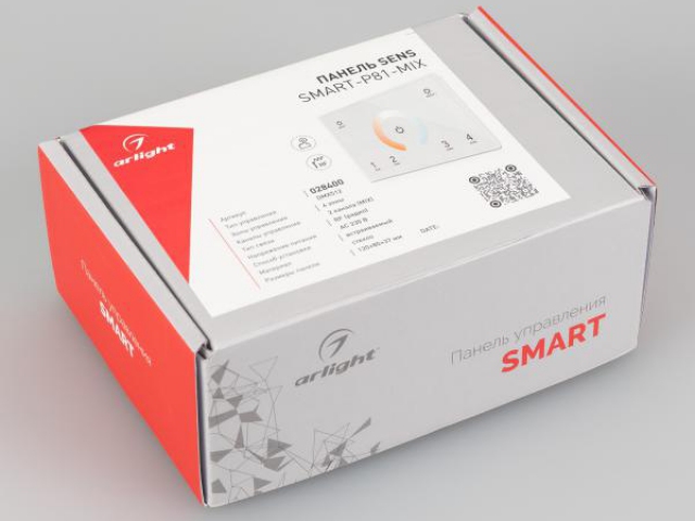 Панель Sens SMART-P81-MIX White (230V, 4 зоны, 2.4G) (Arlight, IP20 Пластик, 5 лет) фото:5