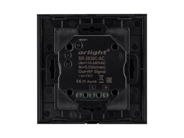 Панель Sens SR-2830C-AC-RF-IN Black (220V,RGB+CCT,4зоны) (Arlight, IP20 Пластик, 3 года) фото:7