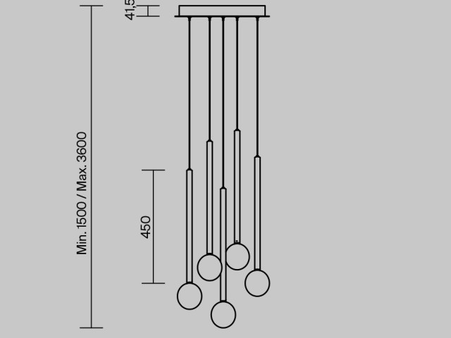 Подвесной светильник Maytoni MOD383PL-L16BBS3K фото:1