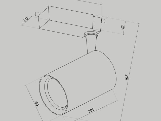 Трековый светильник Technical TR003-1-15W3K-W-B фото:9