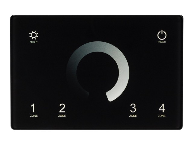 Панель Sens SMART-P79-DIM Black (230V, 4 зоны, 2.4G) (Arlight, IP20 Пластик, 5 лет) фото:1