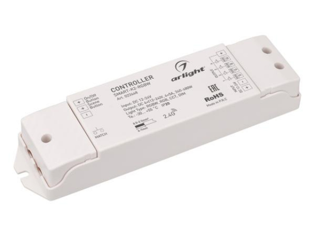 Контроллер SMART-K2-RGBW (12-24V, 4x5A, 2.4G) (Arlight, IP20 Пластик, 5 лет) фото:2