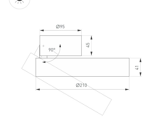 Светильник SP-RONDO-FLAP-R210-20W Warm3000 (BK, 110 deg) (Arlight, IP40 Металл, 3 года) фото:6