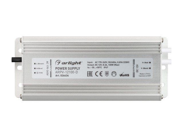 Блок питания ARPV-12100-D (12V, 8.3A, 100W) (Arlight, IP67 Металл, 3 года) фото:7