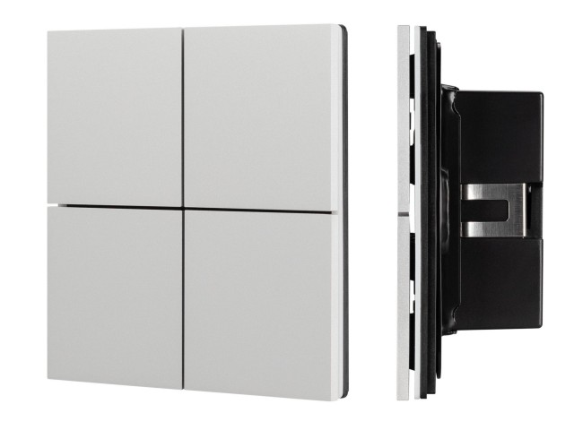 INTELLIGENT ARLIGHT Кнопочная панель KNX-304-23-IN Silver (BUS, Frameless) (IARL, IP20 Металл, 2 года) фото:2