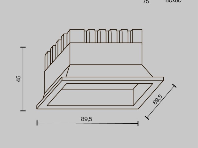 Встраиваемый светильник Technical DL056-8W3-4-6K-B фото:5