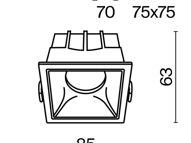 Встраиваемый светильник Technical DL043-01-15W4K-SQ-W фото:5