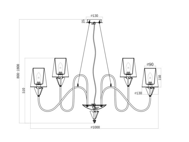 Люстра Maytoni MOD078PL-09CH фото:10